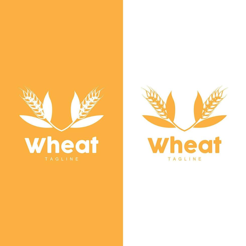 Wheat Logo Grain Design Simple Illustration Template vector