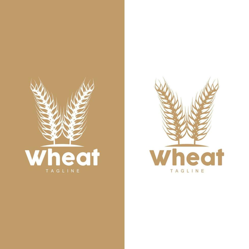 Wheat Logo Grain Design Simple Illustration Template vector