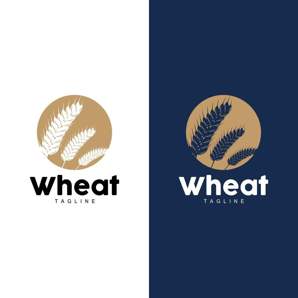 Wheat Logo Grain Design Simple Illustration Template vector