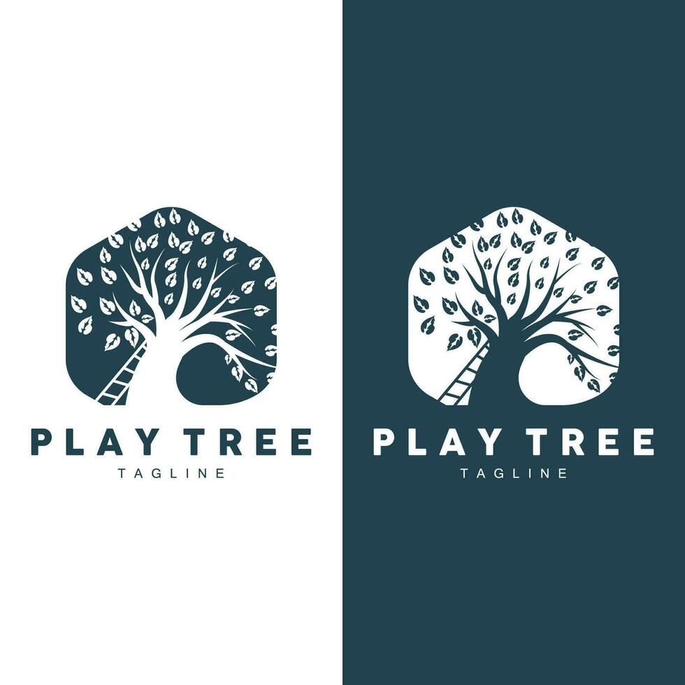 árbol logo planta diseño vector ilustrador modelo