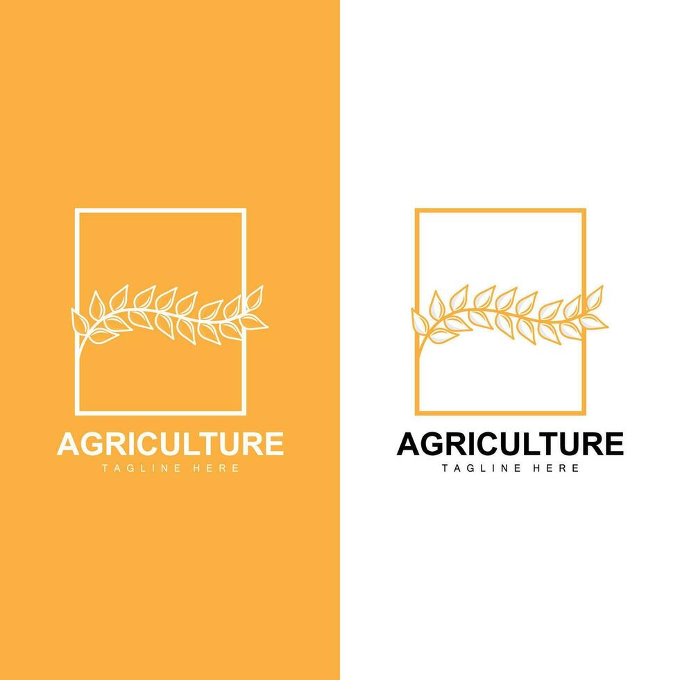 arroz logo, granja trigo logo diseño, vector símbolo icono gráfico ilustración