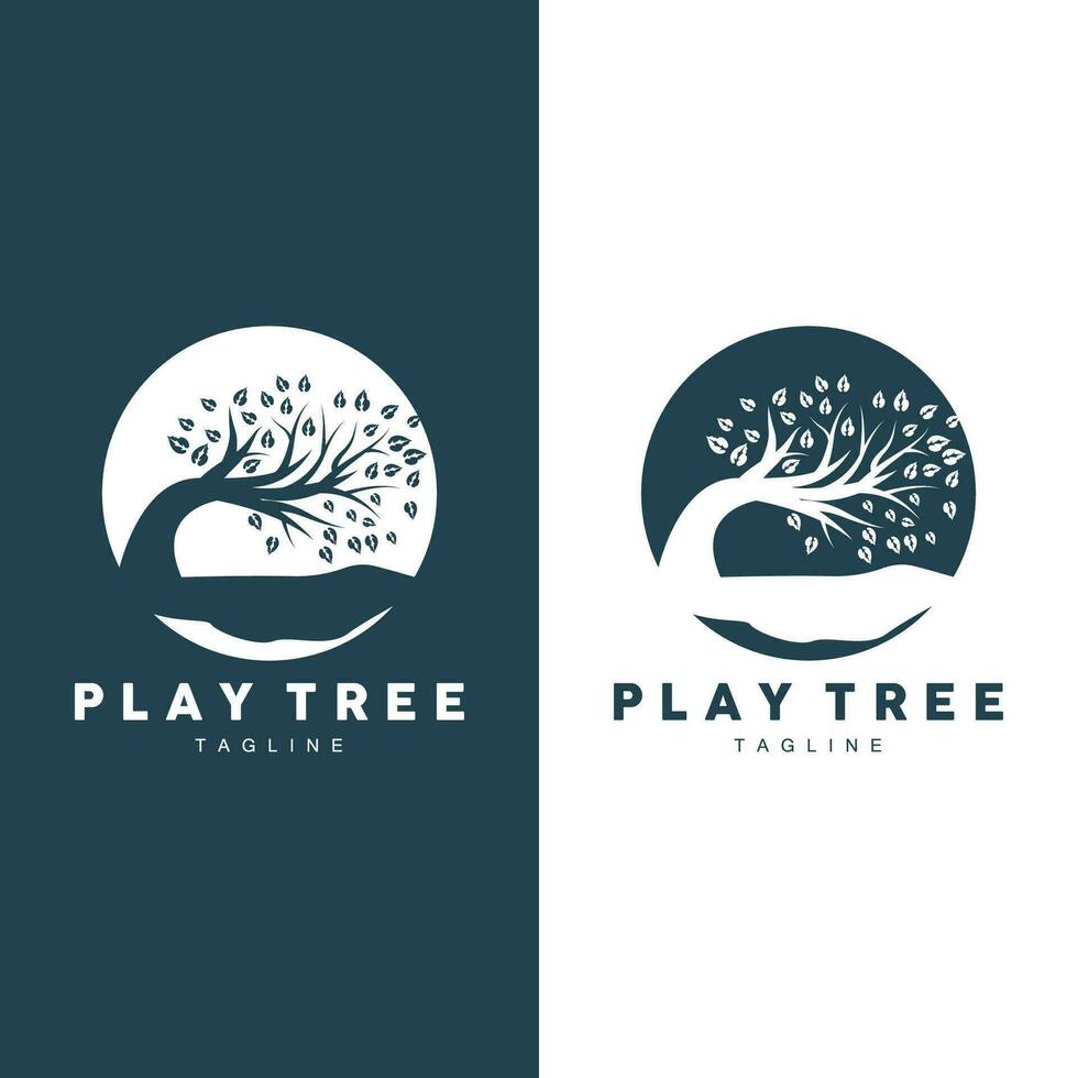 árbol logo planta diseño vector ilustrador modelo