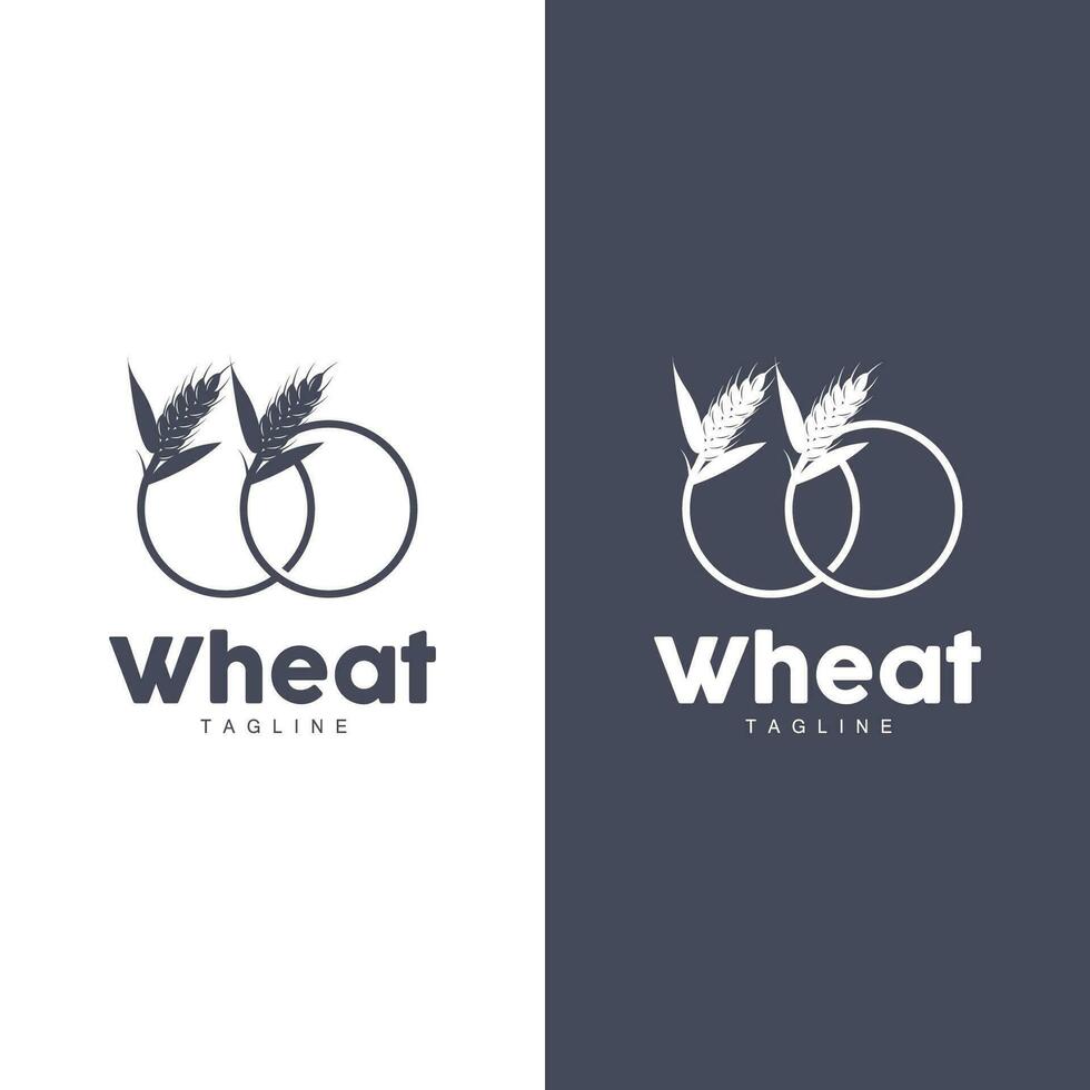 Wheat Logo Grain Design Simple Illustration Template vector