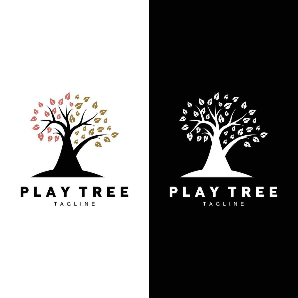 árbol logo planta diseño vector ilustrador modelo