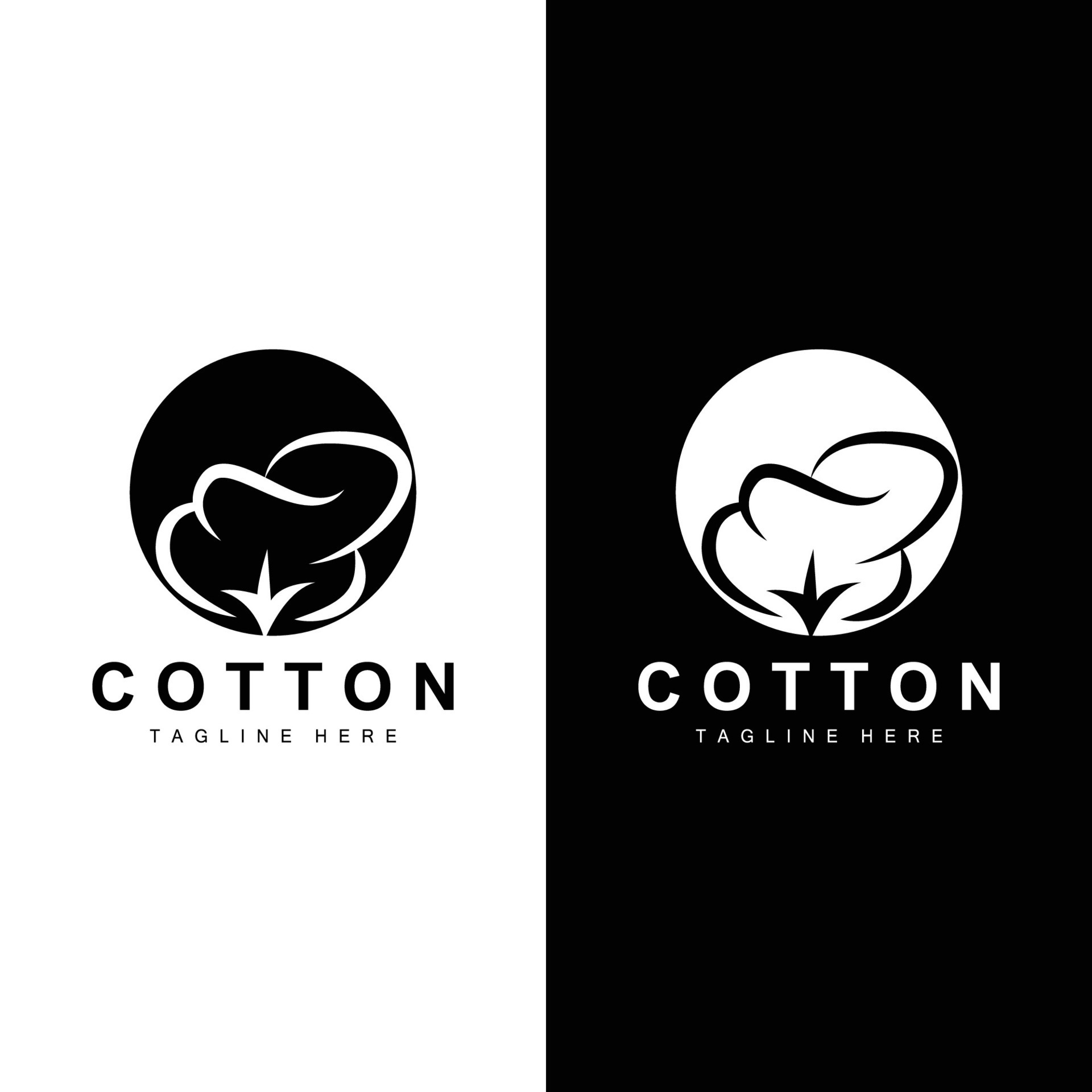 Cotton Logo Plant Design Vector Templet Symbol 29172175 Vector Art at ...