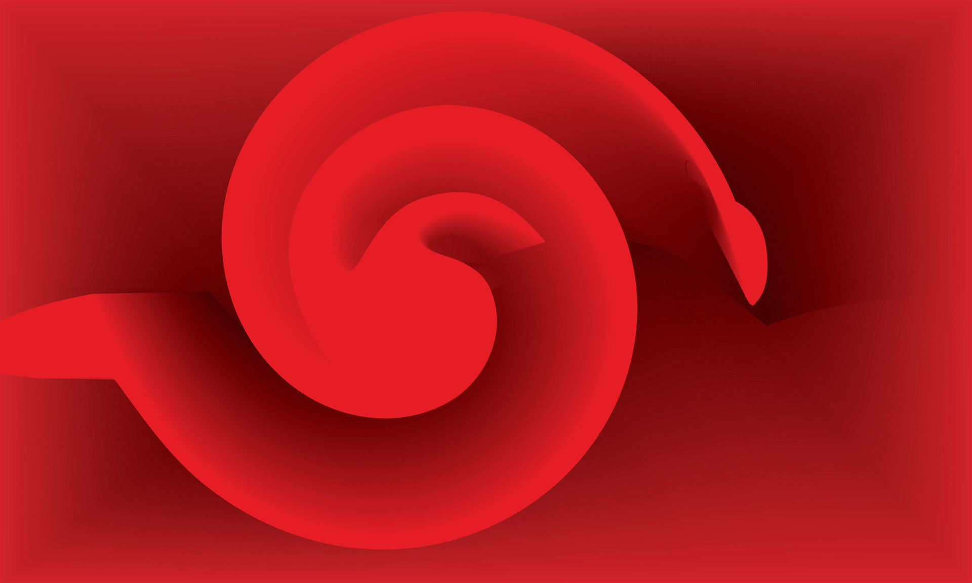 abstract red background with a red swirl on a red background, spiral