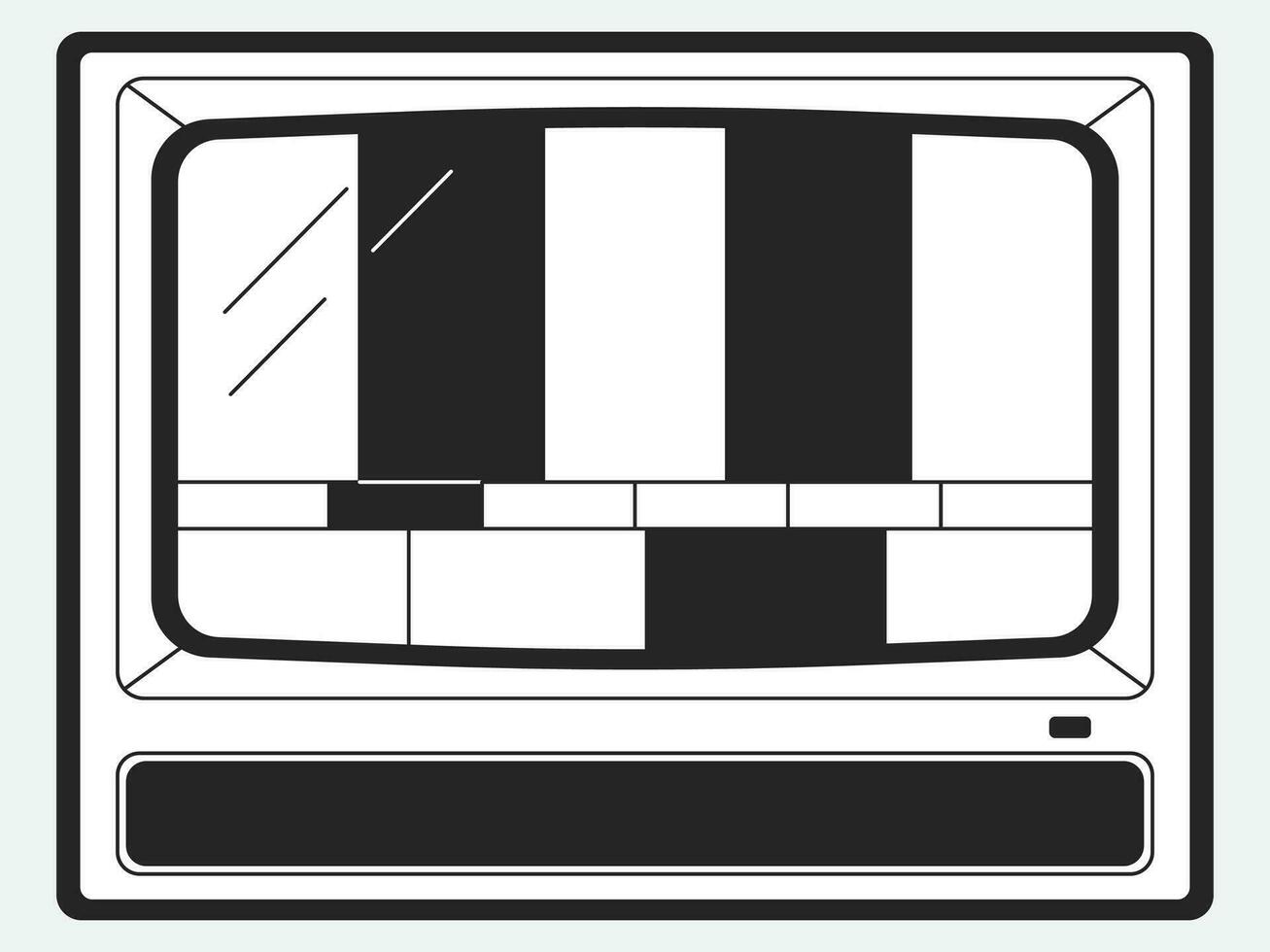 neón estético ilustración paquete roto antiguo televisión ilustración vector