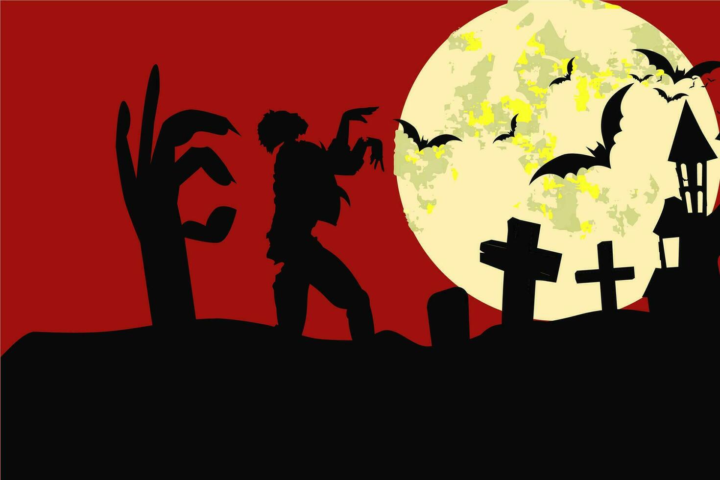 Halloween Set Background Elements Bundle Theme Pack vector