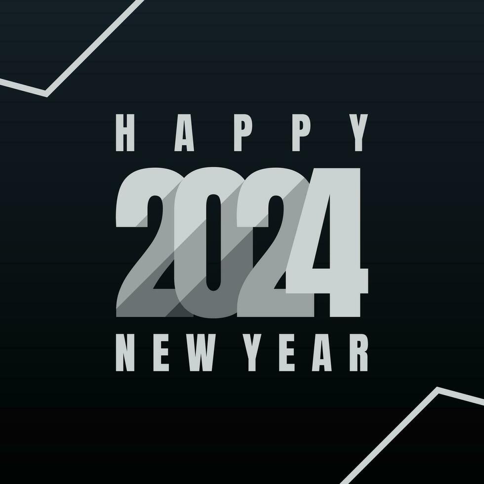 Happy New Year 2024 design template background vector