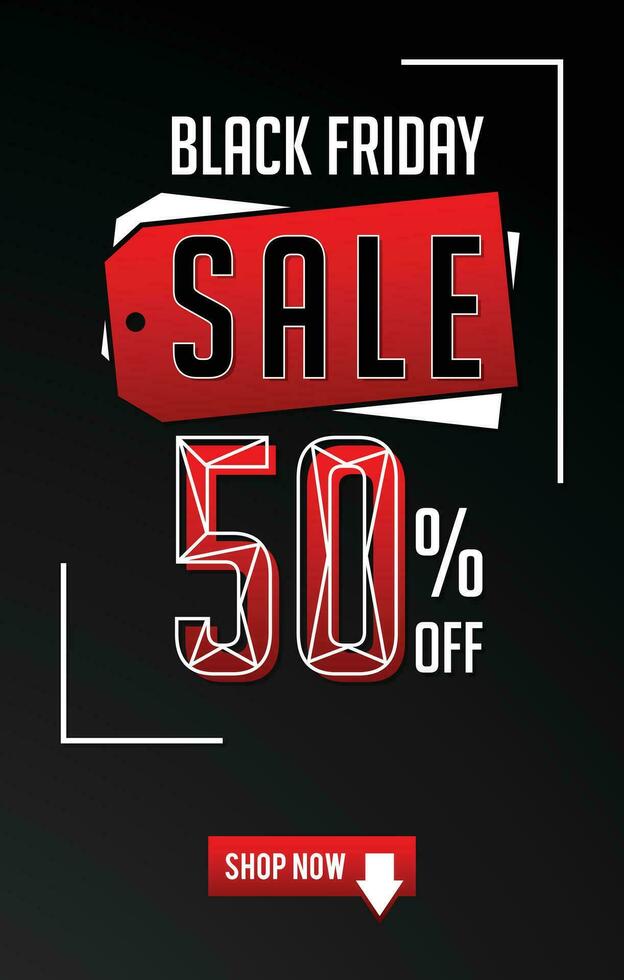 Black Friday Sale poster promotion design template background vector