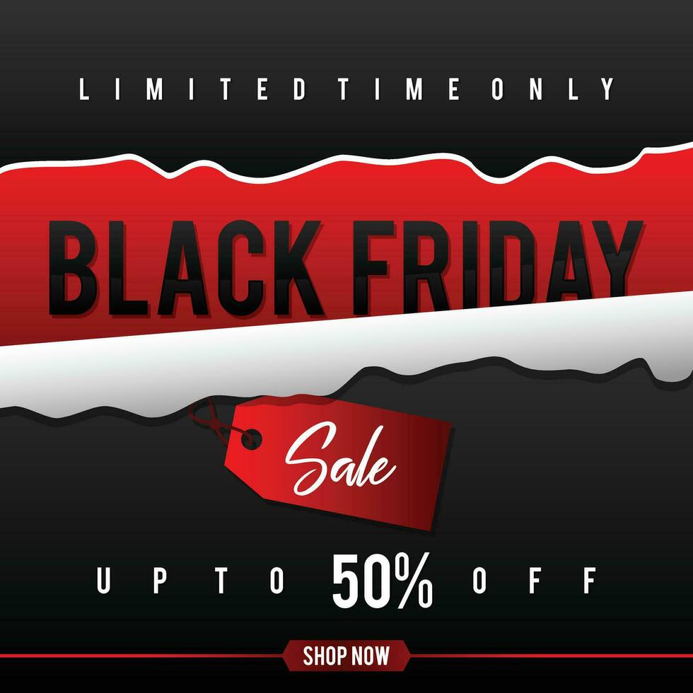 Black Friday Sale banner design template for promotion vector