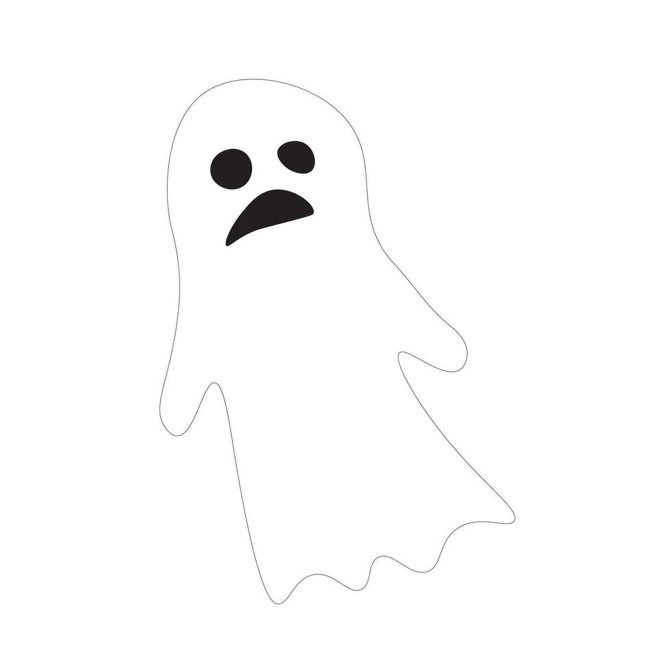 vector flat halloween ghost