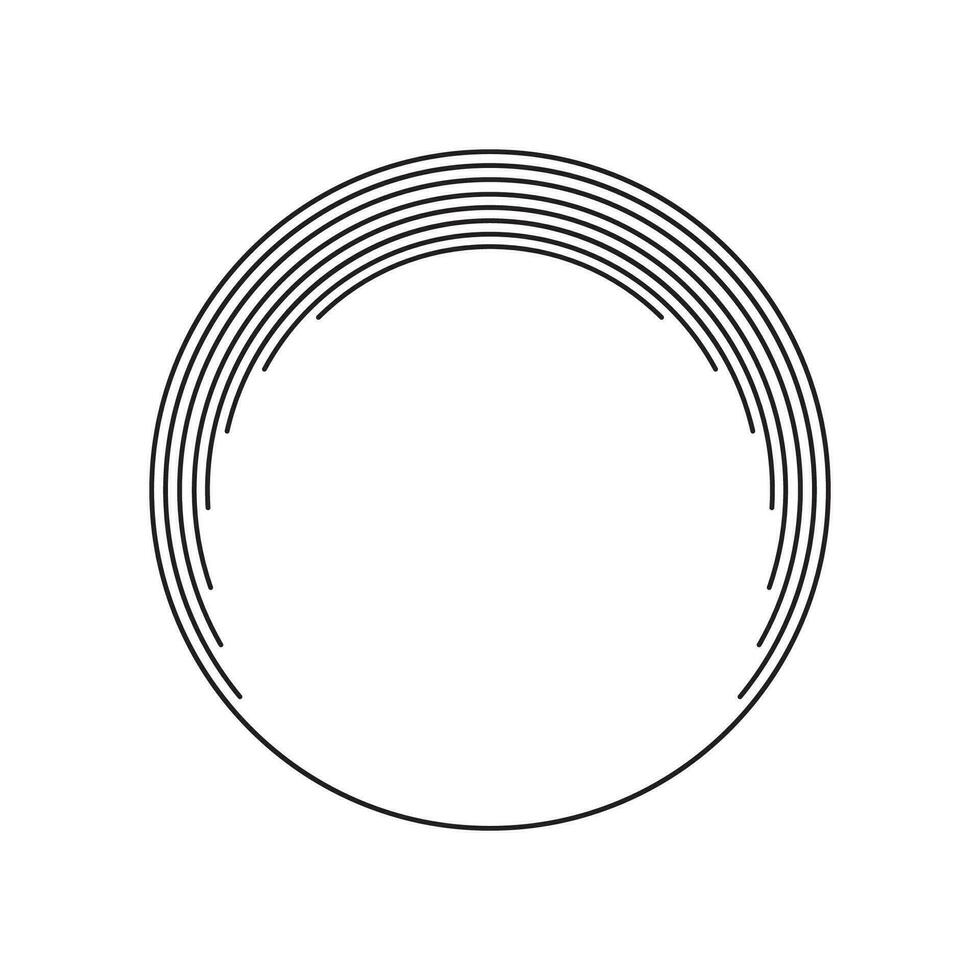circle frame with line style ellement illustration vector