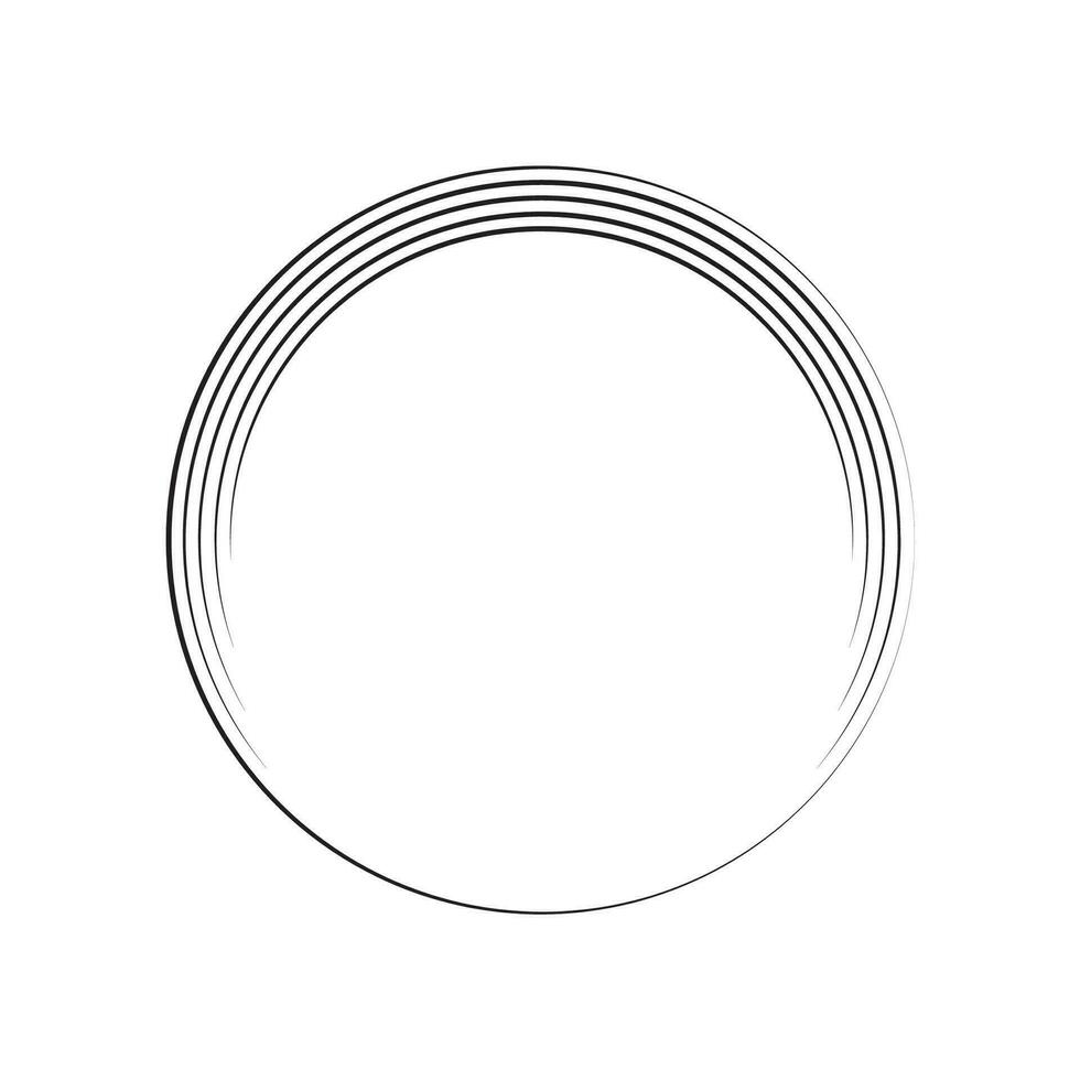circle frame with line style ellement illustration vector