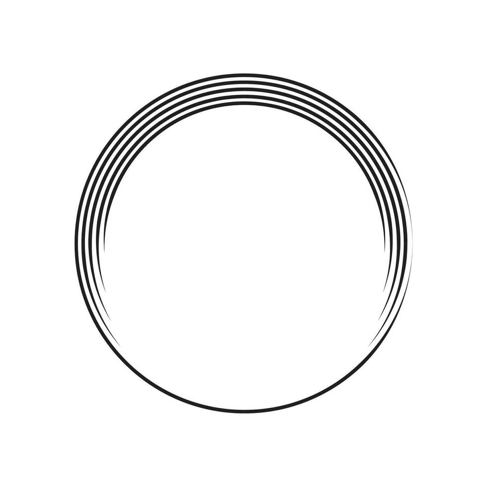 circle frame with line style ellement illustration vector