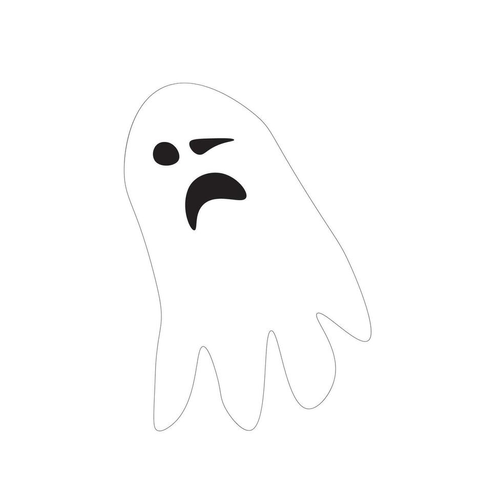 vector flat halloween ghost