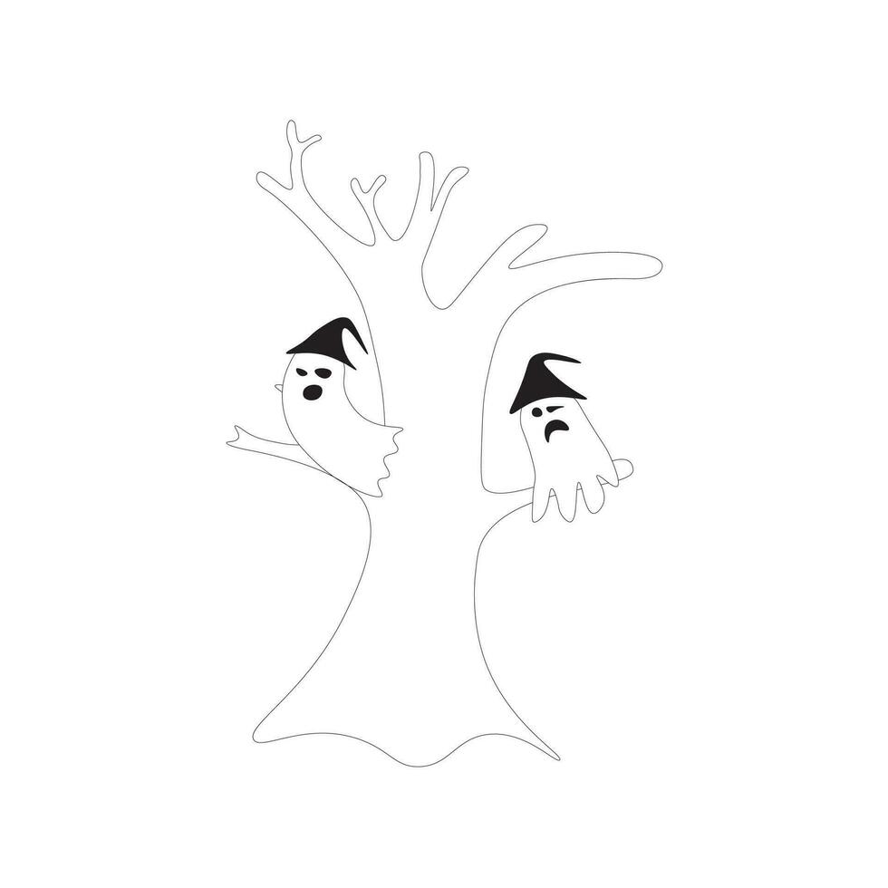 vector flat halloween ghost