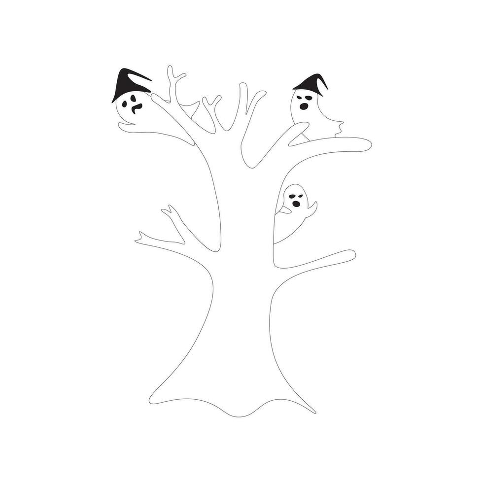 vector flat halloween ghost