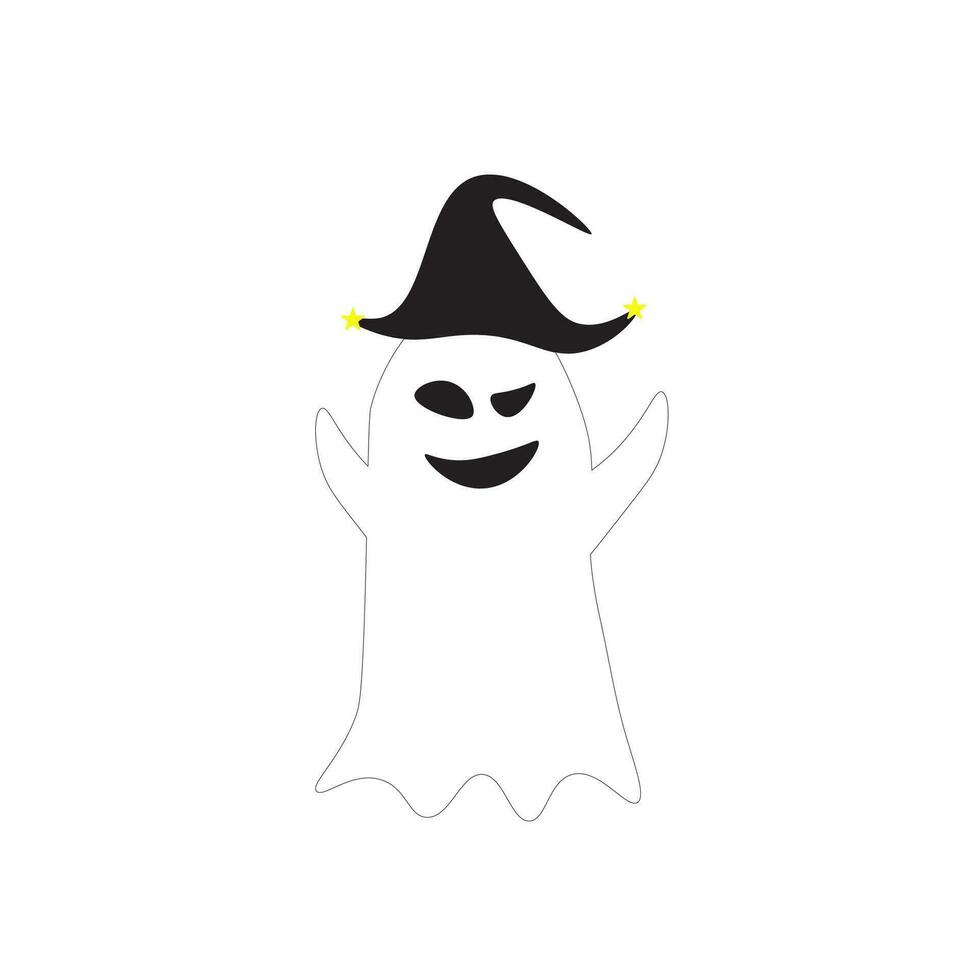 vector flat halloween ghost