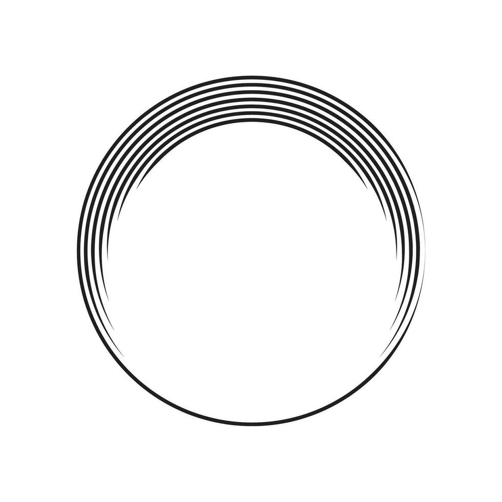 circle frame with line style ellement illustration vector