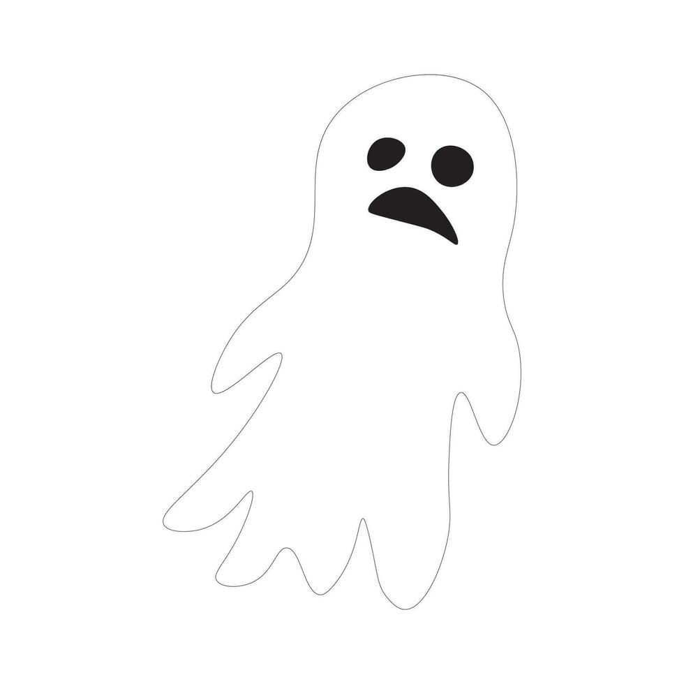 vector flat halloween ghost