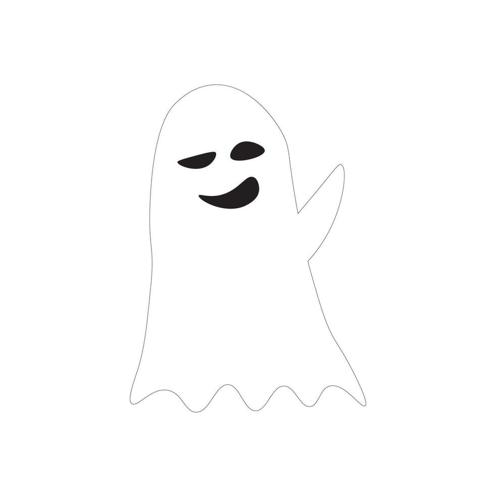 vector flat halloween ghost
