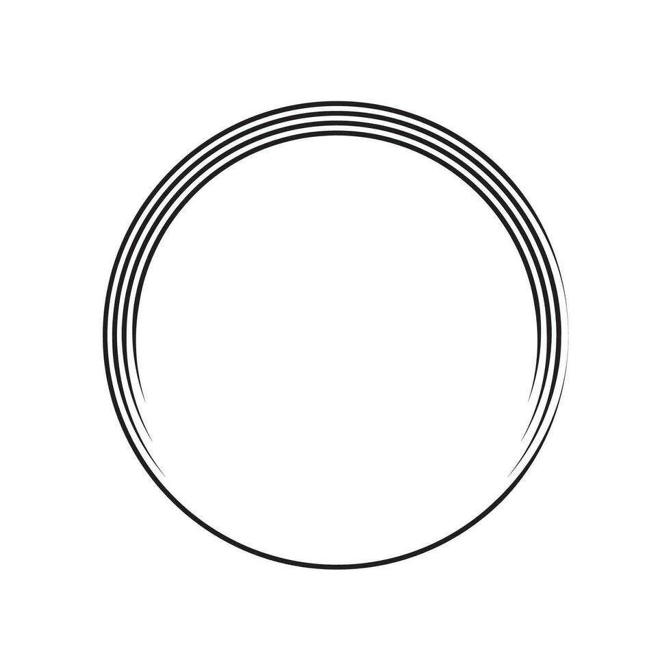 circle frame with line style ellement illustration vector
