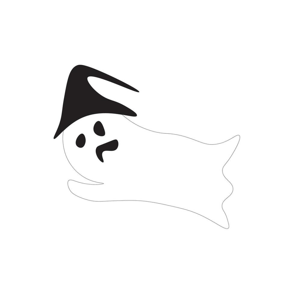 vector flat halloween ghost
