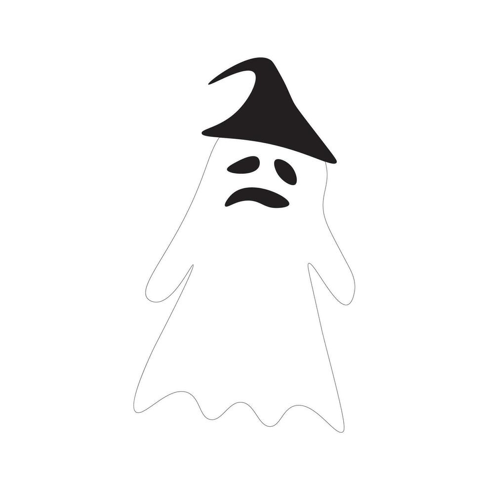 vector flat halloween ghost