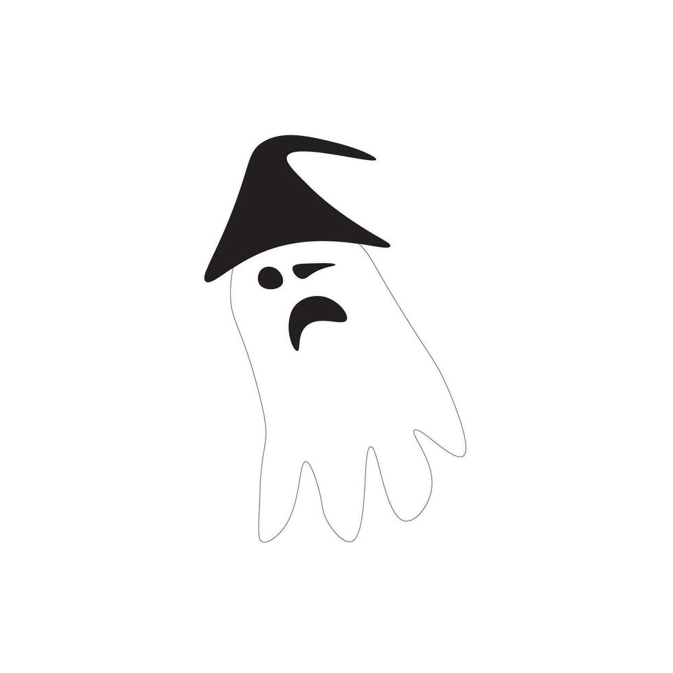 vector flat halloween ghost