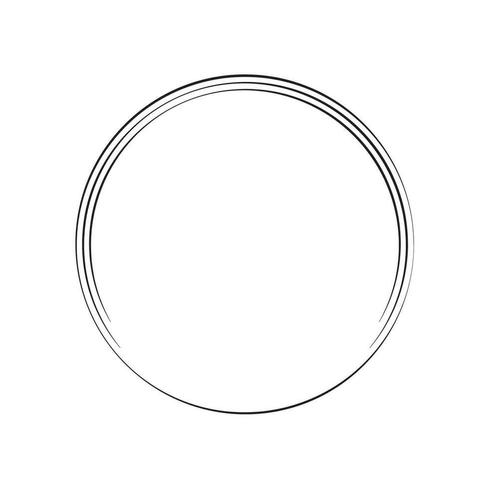 circulo marco con línea estilo ellement ilustración vector