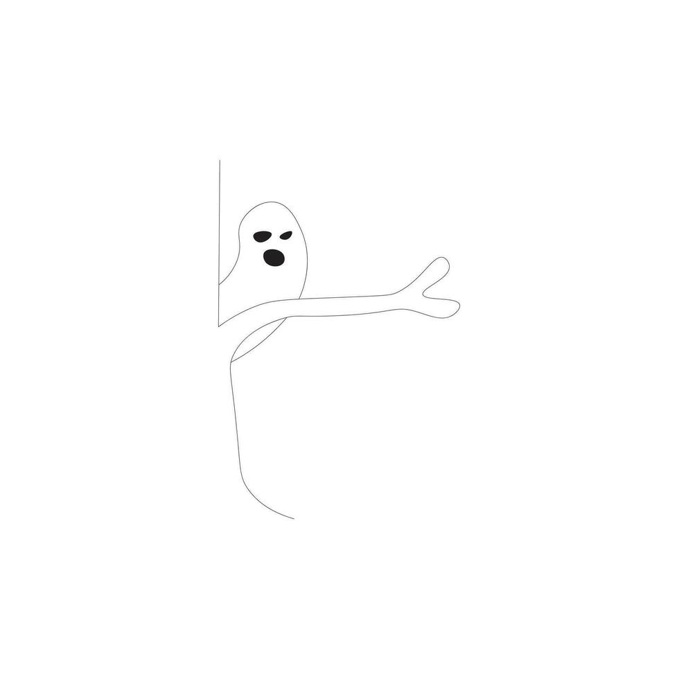 vector flat halloween ghost