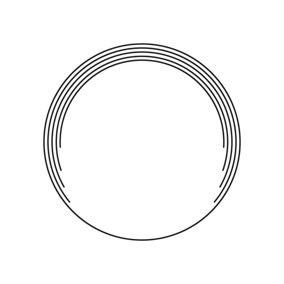 circle frame with line style ellement illustration vector