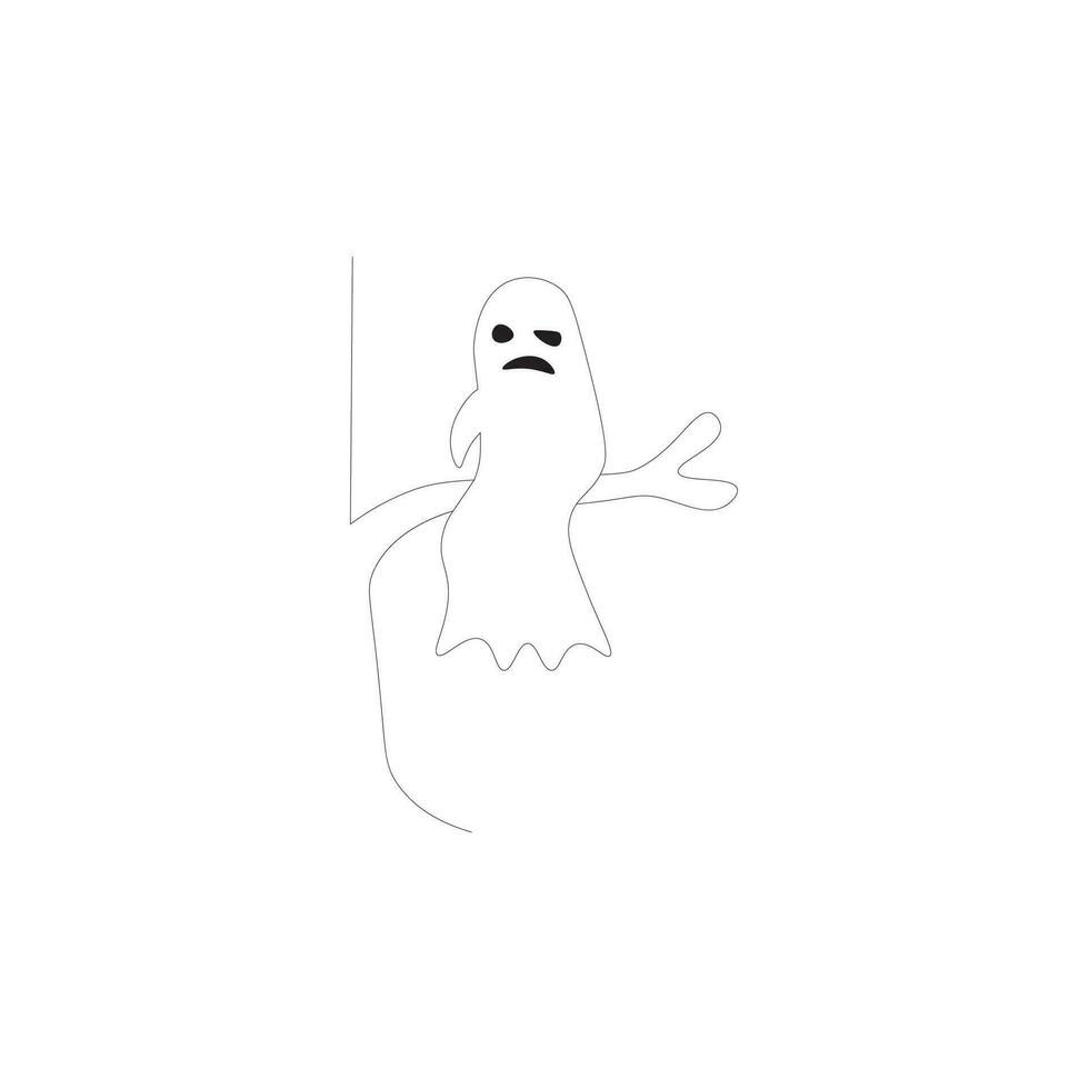 vector flat halloween ghost