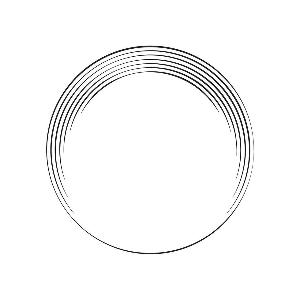 circle frame with line style ellement illustration vector