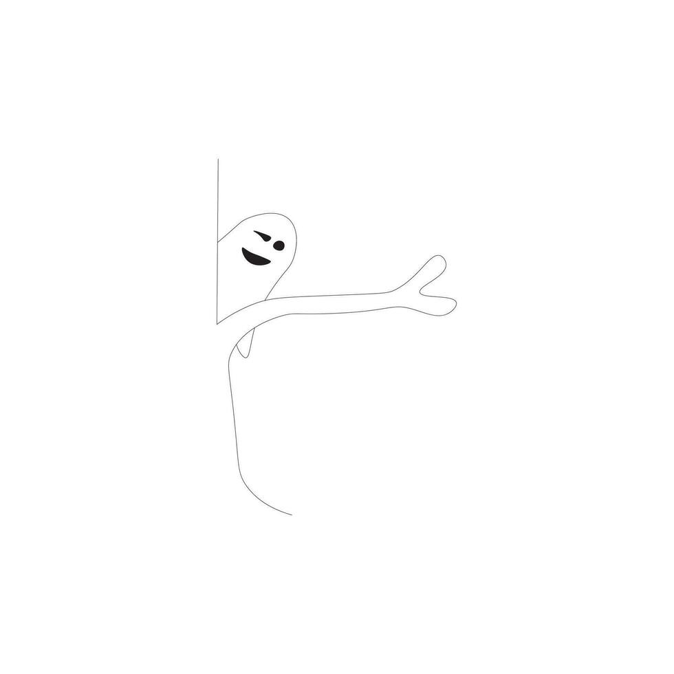 vector flat halloween ghost
