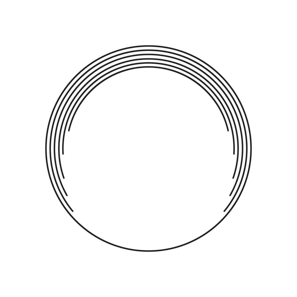 circle frame with line style ellement illustration vector