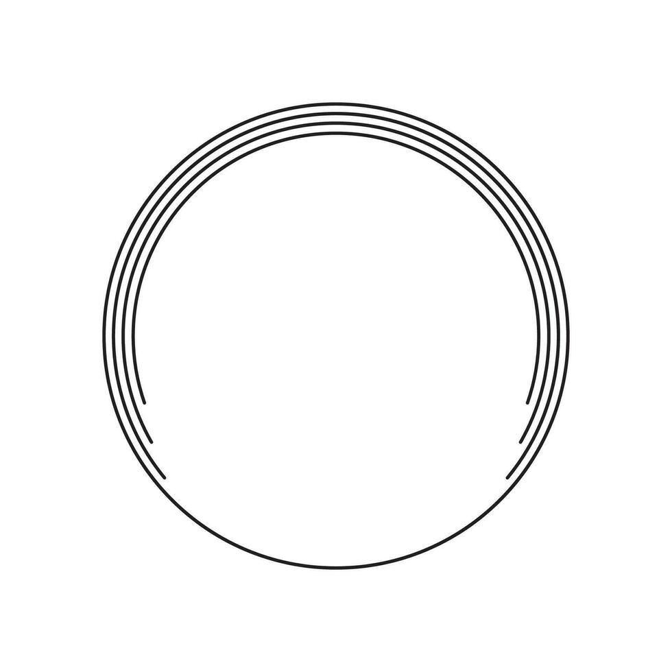 circle frame with line style ellement illustration vector