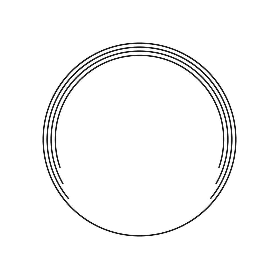 circle frame with line style ellement illustration vector