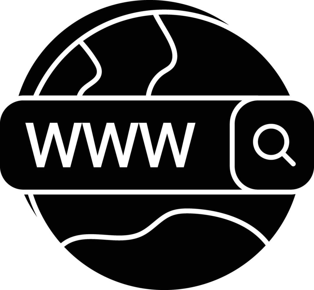 world wide web  glyph icons design style vector