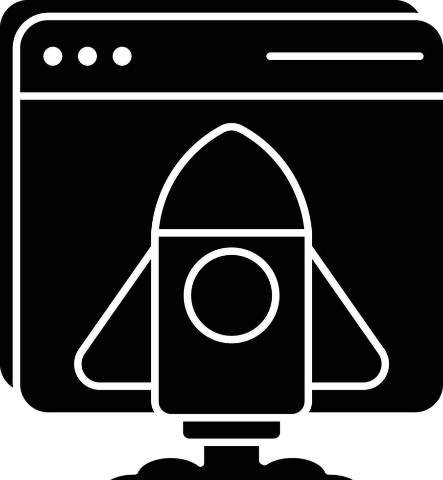 web startup  glyph icons design style vector