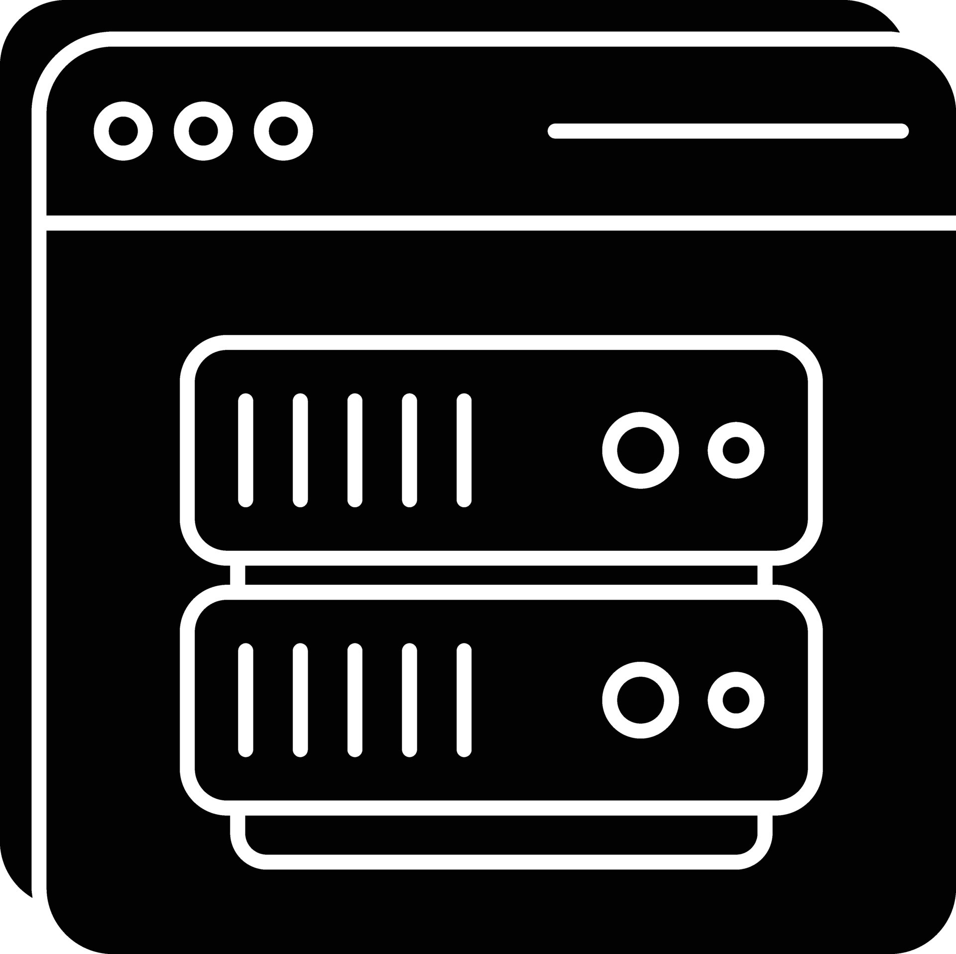 web server glyph icons design style 29172918 Vector Art at Vecteezy
