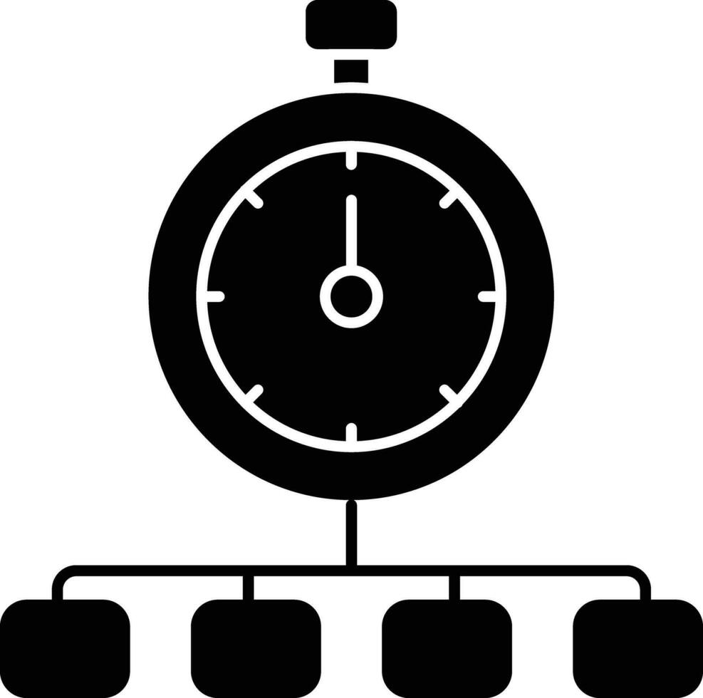 time management  glyph icons design style vector