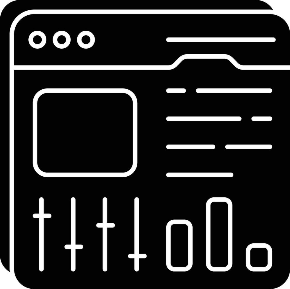 admin panel  glyph icons design style vector