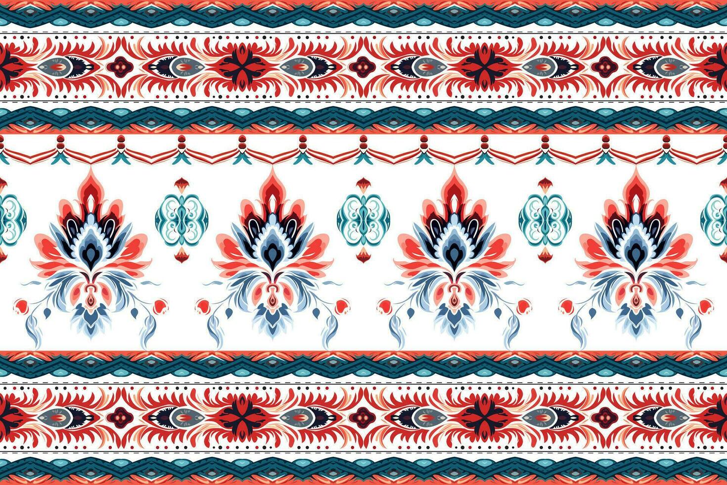 Abstract ethnic border patterns design. Aztec fabric textile mandala decorative. Tribal native motif traditional embroidery vector background