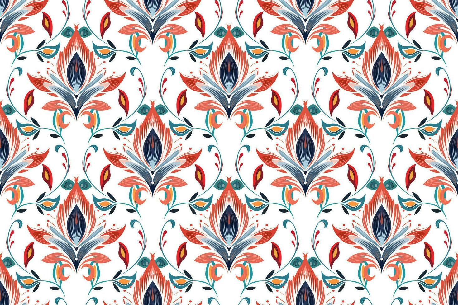 Abstract ethnic seamless pattern design. Aztec fabric carpet boho mandalas decorated. Tribal native motif traditional embroidery vector background