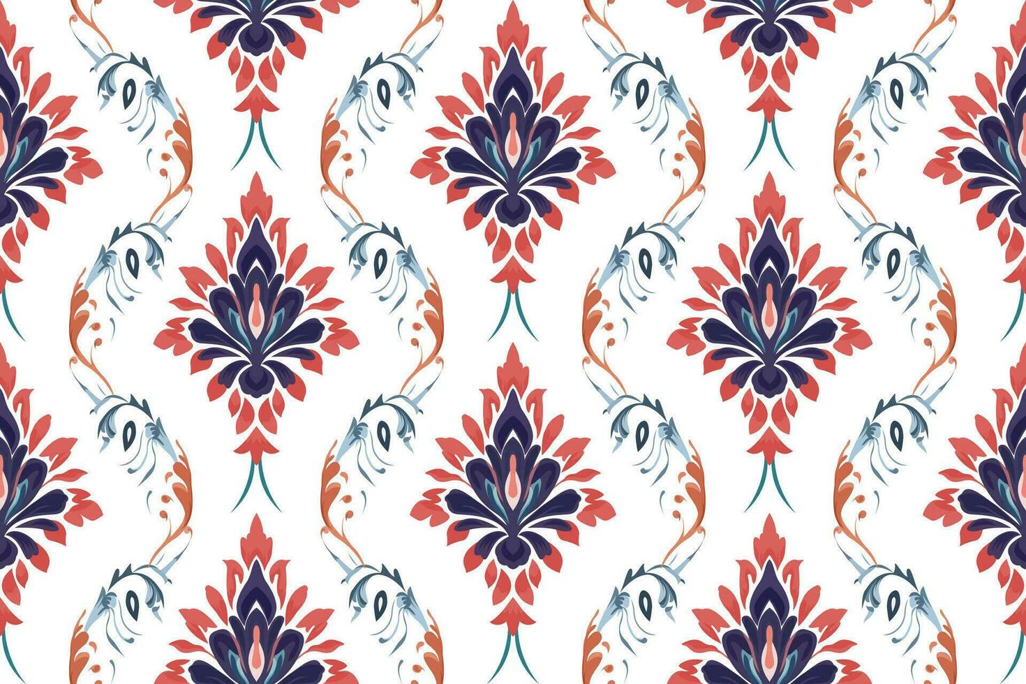Abstract ethnic seamless pattern design. Aztec fabric carpet boho mandalas decorated. Tribal native motif traditional embroidery vector background