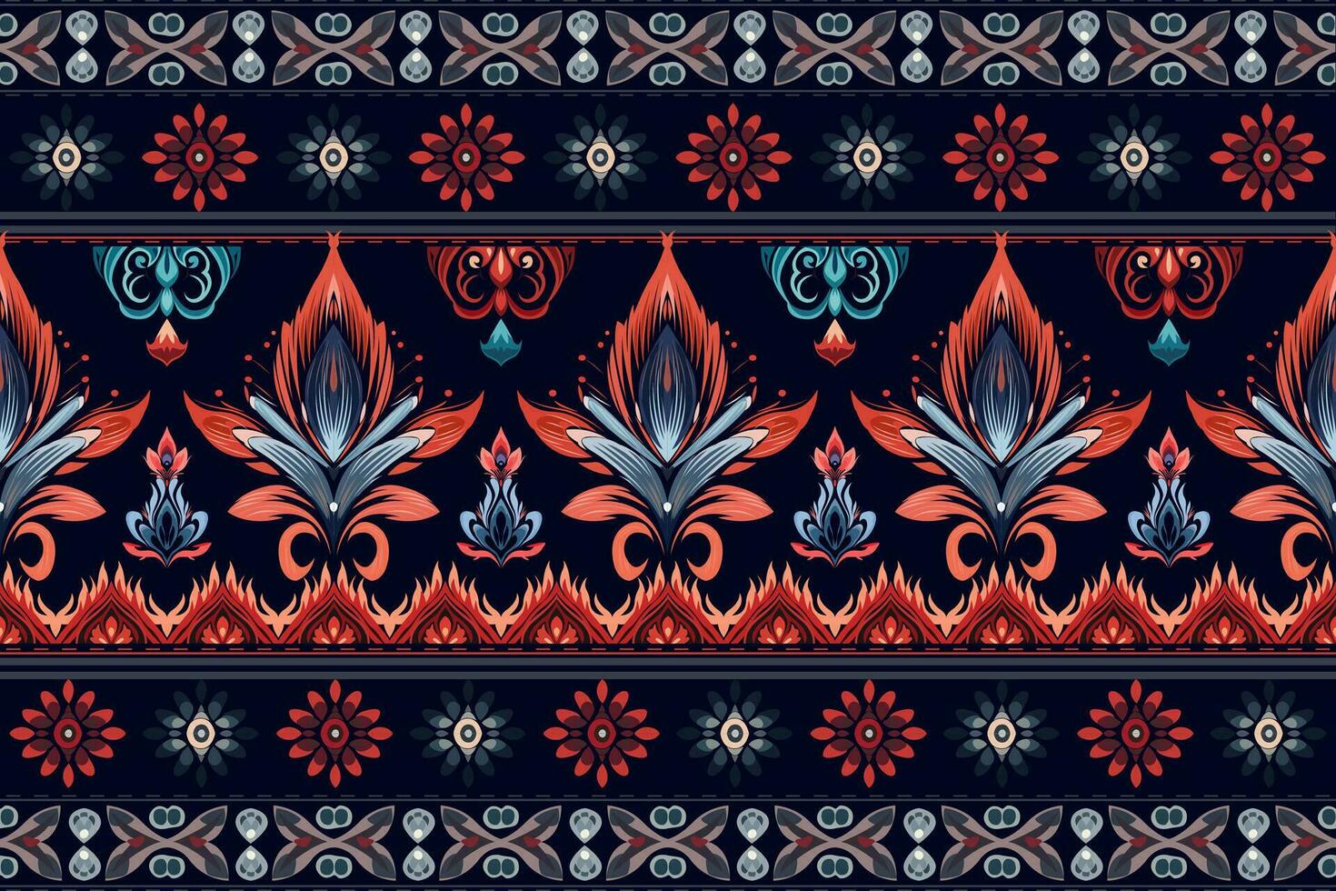 Abstract ethnic border patterns design. Aztec fabric textile mandala decorative. Tribal native motif traditional embroidery vector background
