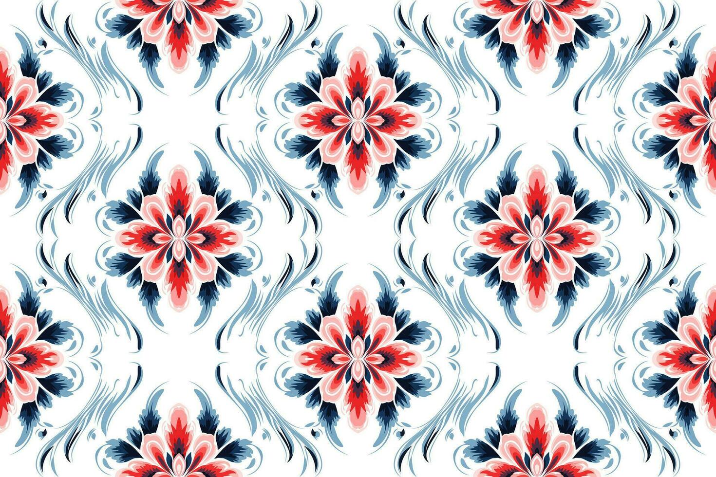 Abstract ethnic seamless pattern design. Aztec fabric carpet boho mandalas decorated. Tribal native motif traditional embroidery vector background