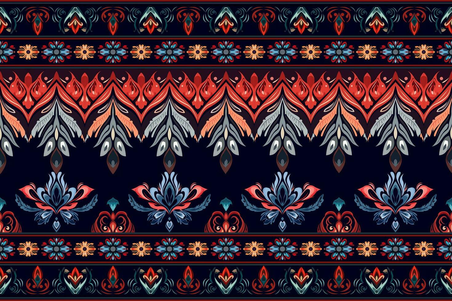 Abstract ethnic border patterns design. Aztec fabric textile mandala decorative. Tribal native motif traditional embroidery vector background